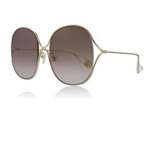 Authentic Gucci Round-frame metal sunglasses